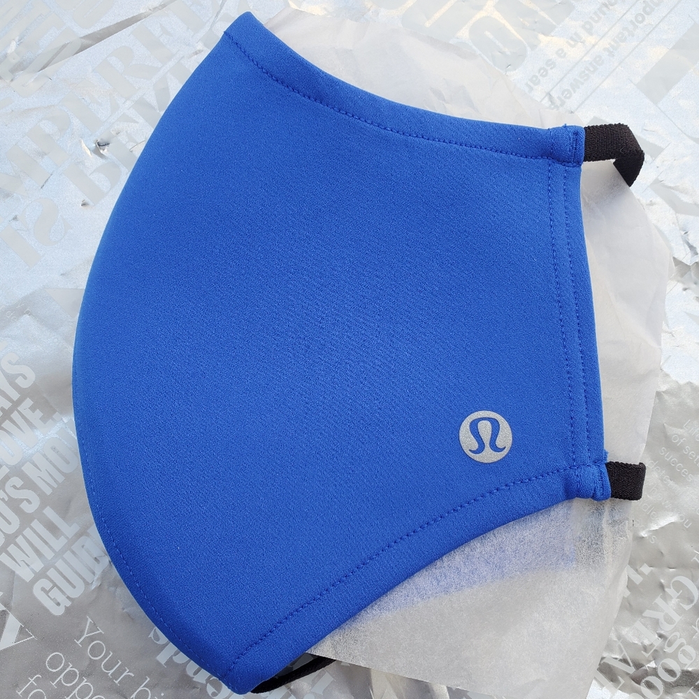 Double Strap Face Mask in Cerulean Blue